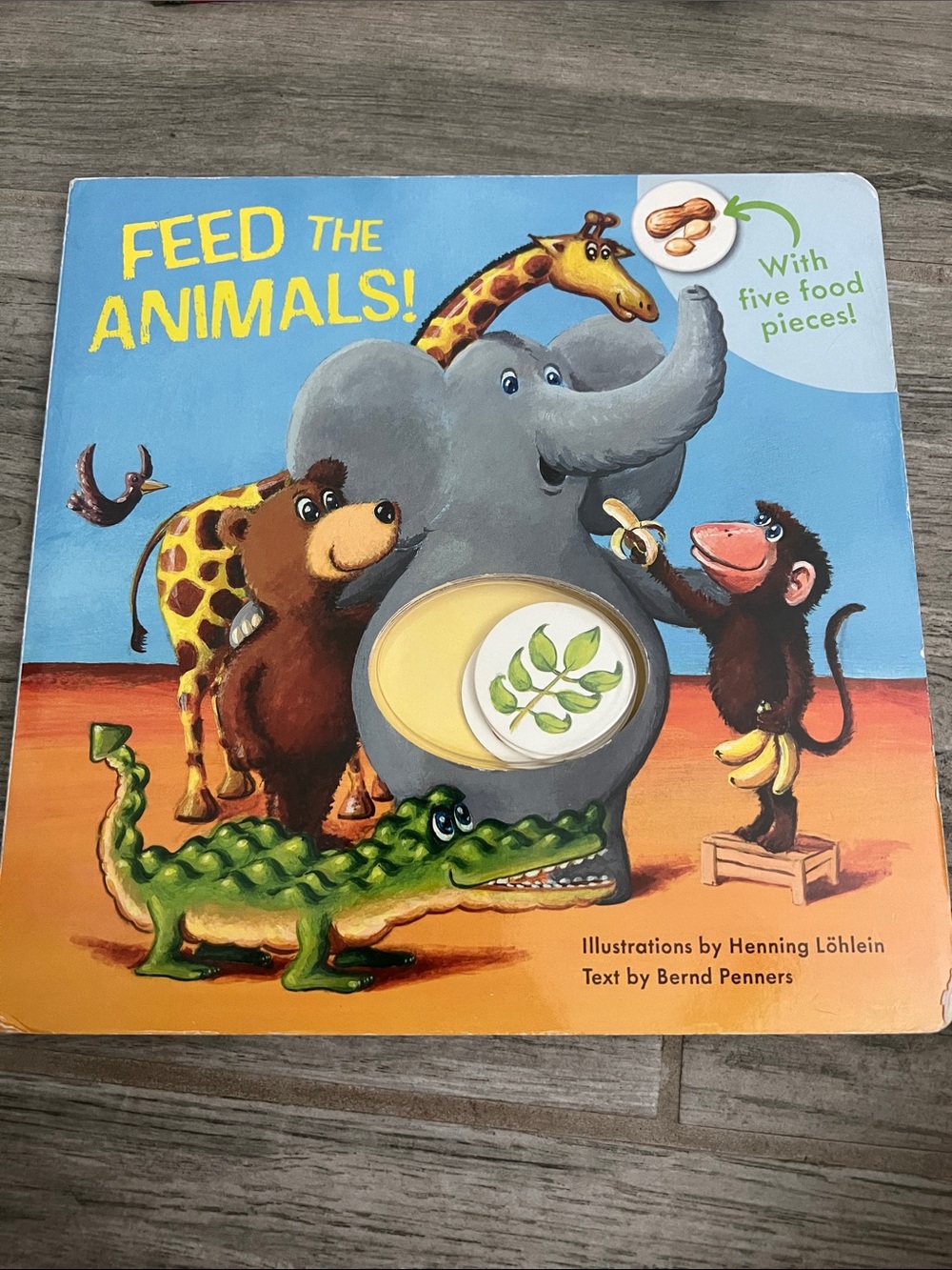 Feed the Animals! Children's Interactive Board Book - Blue